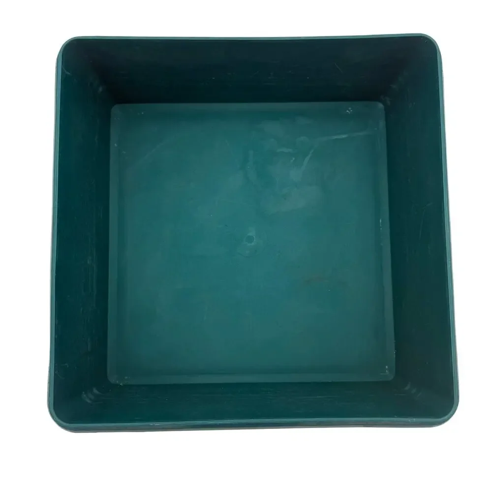Vintage Tupperware Green Square Storage Keeper 166 Container Clear Lid Retro